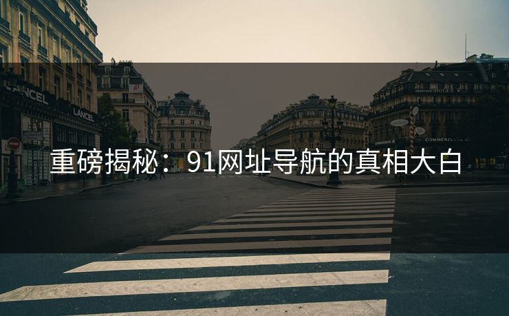 重磅揭秘：91网址导航的真相大白